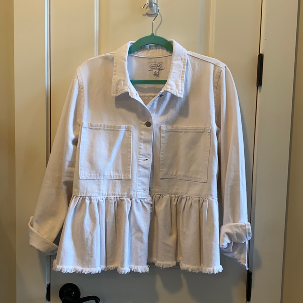 Mudpie White Jean jacket